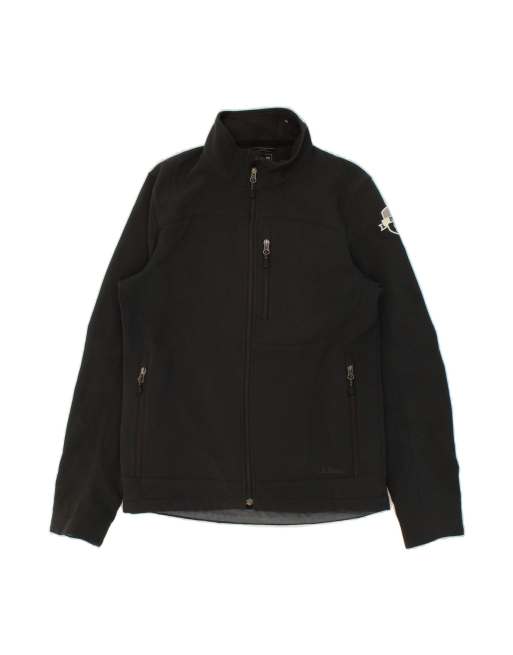 Vintage L.l.bean Graphic Windbreaker Jacket UK 36 Small In Black