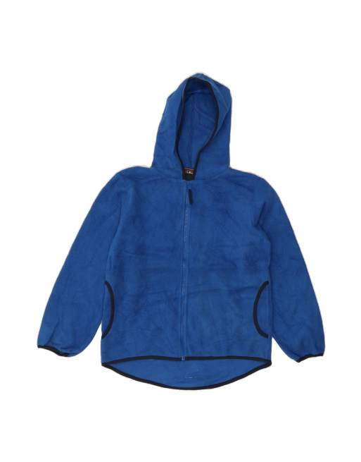 Vintage L.l.bean Hooded Fleece Jacket UK 14 Medium In Blue