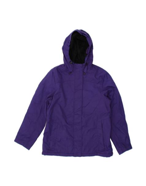 Vintage L.l.bean Hooded Windbreaker Jacket UK 10 Small In Purple - view 1