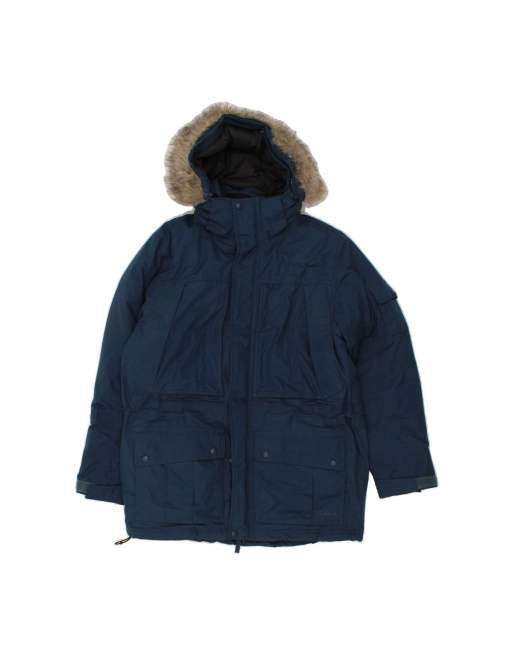 Vintage L.l.bean Hooded Windbreaker Jacket UK 38 Medium In Blue