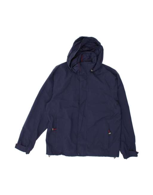 Vintage L.l.bean Hooded Windbreaker Jacket UK 40 Large In Blue