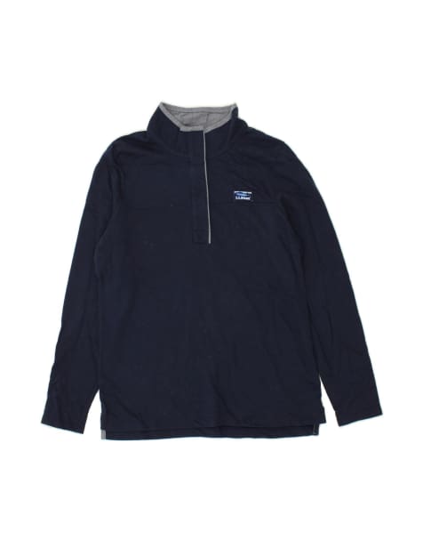 Vintage L.l.bean Longline Sweatshirt Jumper UK 14 Medium In Blue - view 1