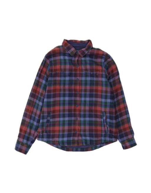 Vintage L.l.bean Loose Fit Bomber Jacket UK 14 Medium In Multicoloured Check