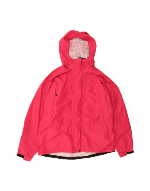 Vintage L.l.bean Loose Fit Hooded Rain Jacket UK 18 XL In Pink