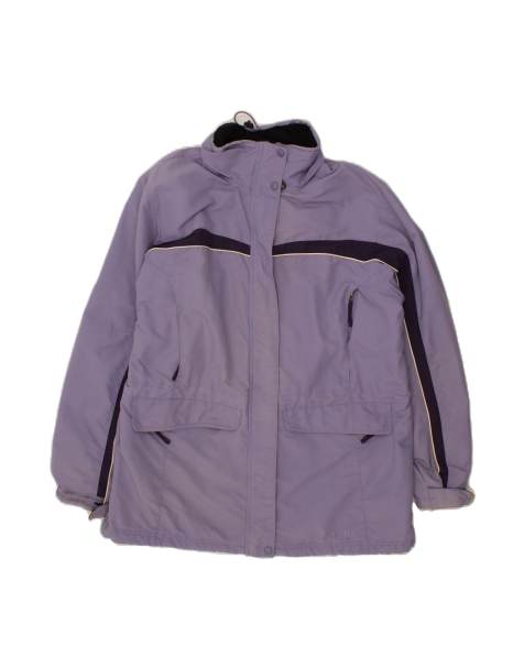 Vintage L.l.bean Loose Fit Rain Jacket UK 18 XL In Purple Colourblock - view 1