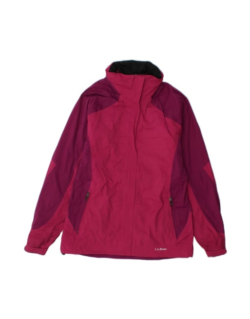 Vintage L.l.bean Oversized Windbreaker Jacket UK 10 Small In Burgundy