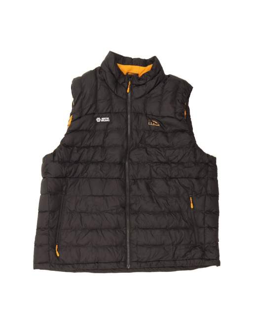 Vintage L.l.bean Padded Gilet UK 46 3XL In Black