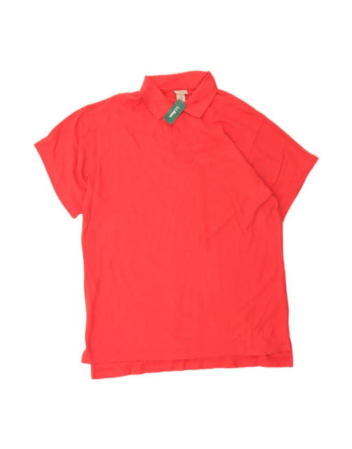 Vintage L.l.bean Polo Shirt Large In Red