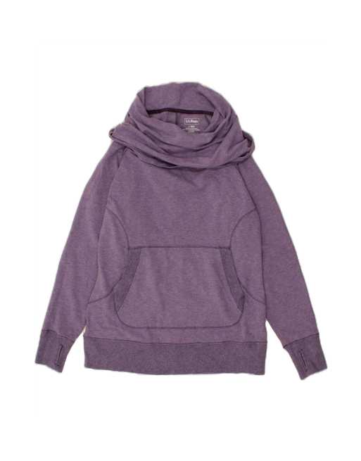 Vintage L.l.bean Roll Neck Sweatshirt Jumper UK 16 Large In Purple