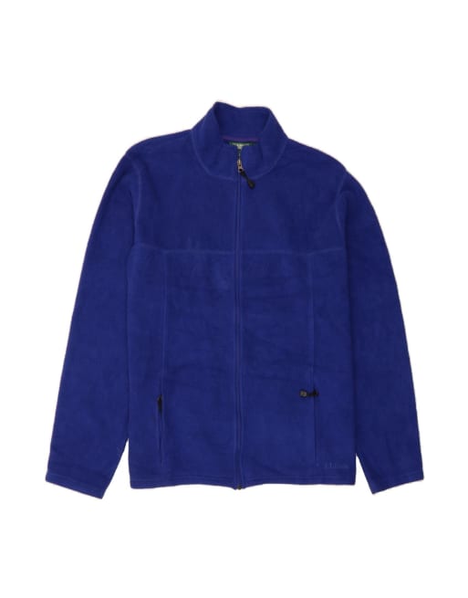 Vintage L.l.bean Tall Fleece Jacket UK 42 XL In Blue