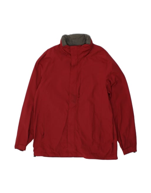 Vintage L.l.bean Tall Rain Jacket UK 42 XL In Burgundy