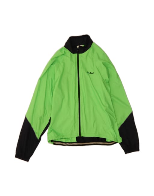 Vintage L.l.bean Tracksuit Top Jacket Medium In Green Colourblock