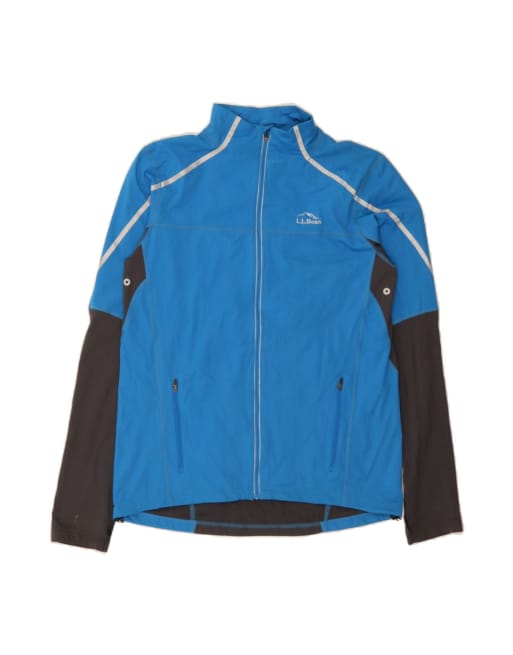 Vintage L.l.bean Tracksuit Top Jacket Small In Blue Colourblock