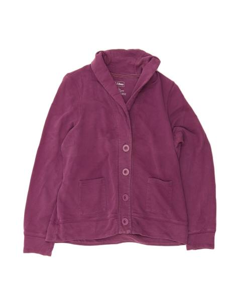 Vintage L.l.bean Tracksuit Top Jacket UK 16 Large In Purple - view 1