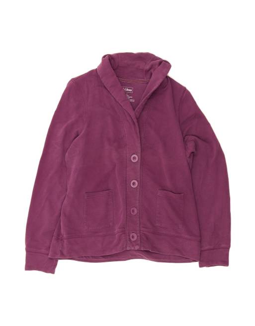 Vintage L.l.bean Tracksuit Top Jacket UK 16 Large In Purple