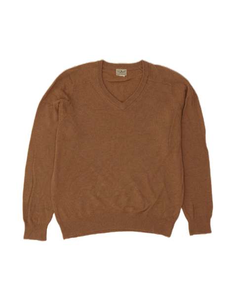 Vintage L.l.bean V-neck Jumper Sweater XL In Brown - view 1