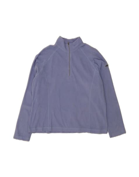 Vintage L.l.bean Zip Neck Fleece Jumper UK 18 XL In Purple - view 1