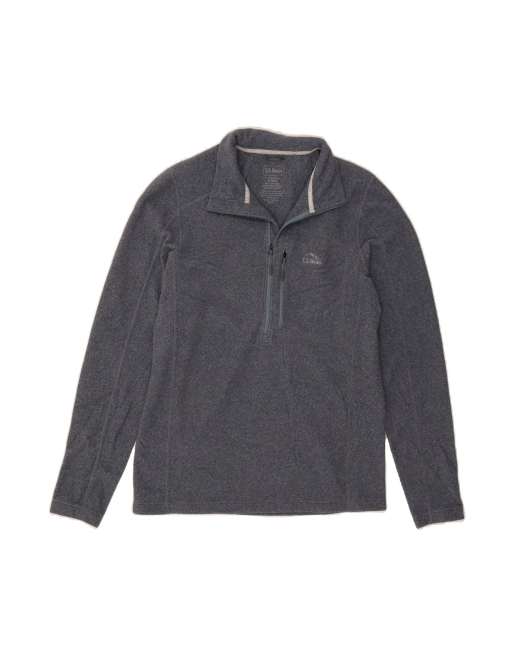 Vintage L.l.bean Zip Neck Sweatshirt Jumper Small In Grey