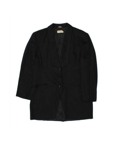 Vintage Longline 2 Button Blazer Jacket It 46 Large In Black - view 1