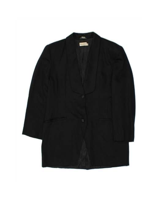 Vintage Longline 2 Button Blazer Jacket It 46 Large In Black
