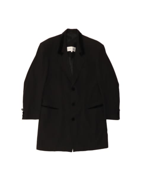 Vintage Longline 3 Button Blazer Jacket It 46 Small In Black Wool - view 1