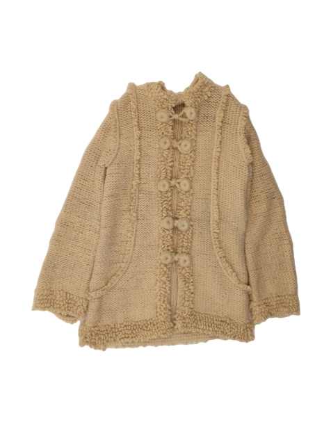 Vintage Longline Cardigan Sweater UK 14 Medium In Beige - view 1