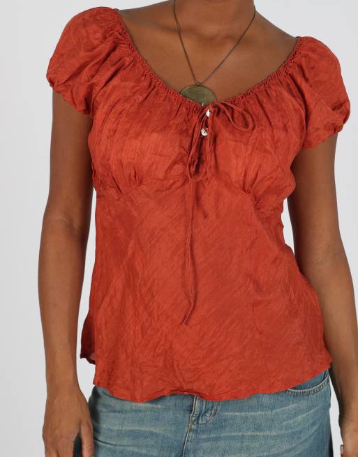 Vintage LonTrolorrento M blouse in orange, 4 of 4