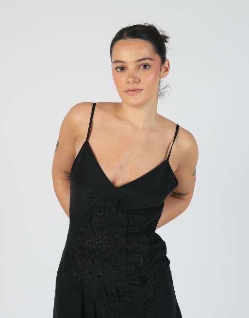 Vintage Loops S woven mini dress in black, 4 of 4