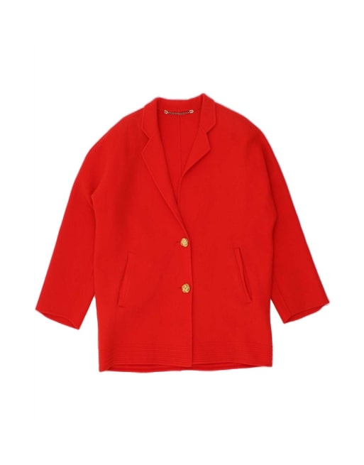 Vintage Loose Fit 2 Button Blazer Jacket It 44 Medium In Red