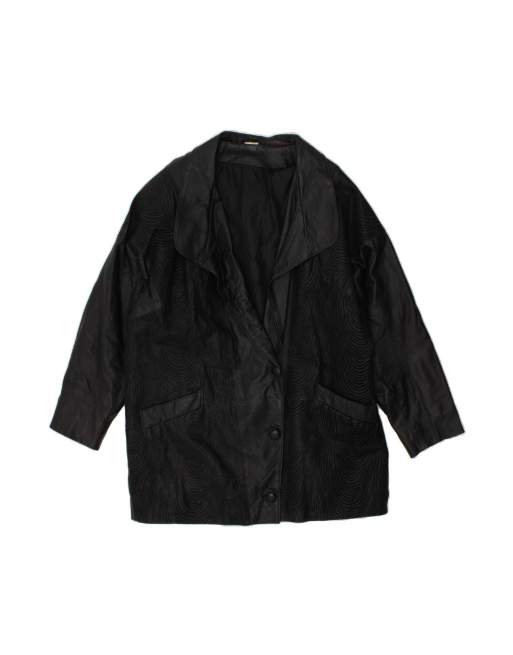 Vintage Loose Fit Coat It 48/50 XL In Black