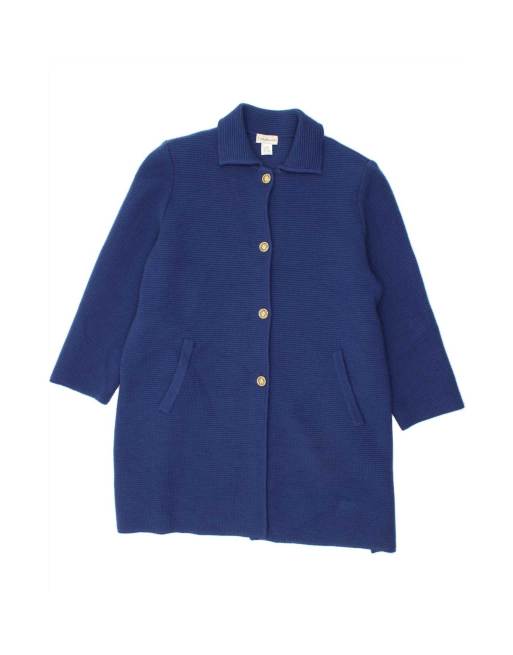 Vintage Loose Fit Knit Overcoat It 50 XL In Blue