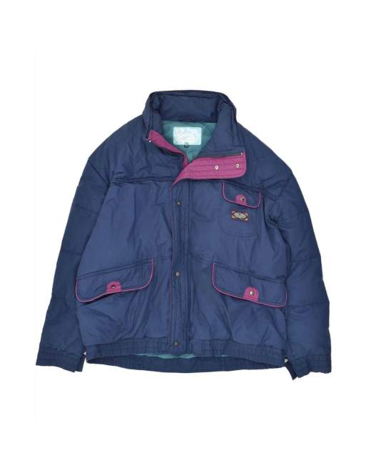 Vintage Loose Fit Padded Jacket UK 42 XL In Blue