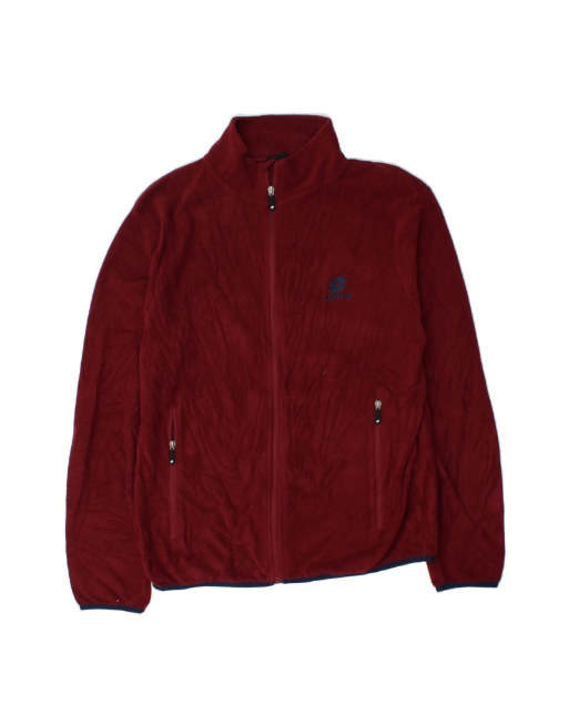 Vintage Lotto Fleece Jacket It 42 XL In Maroon