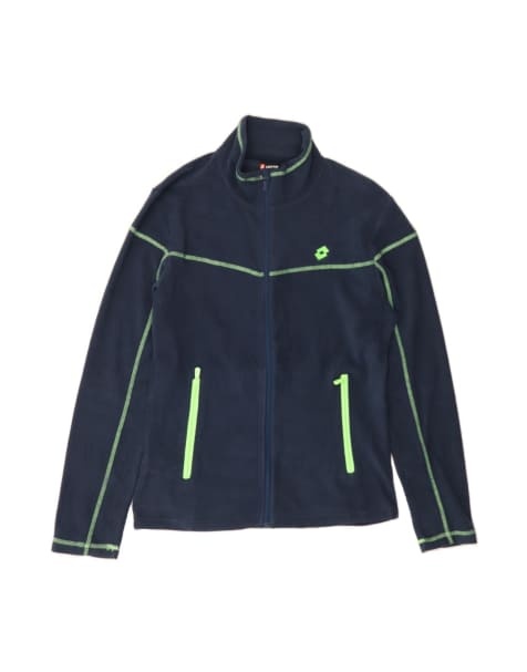 Vintage Lotto Fleece Jacket UK 18 XL In Blue - view 1