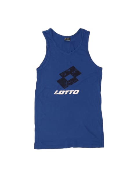 Vintage Lotto Graphic Sleeveless T-shirt Dress UK 18 XL In Blue - view 1