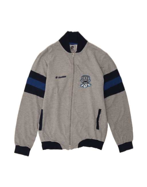 Vintage Lotto Graphic Tracksuit Top Jacket Large In Grey Colourblock