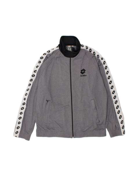Vintage Lotto Graphic Tracksuit Top Jacket Large In Grey - view 1