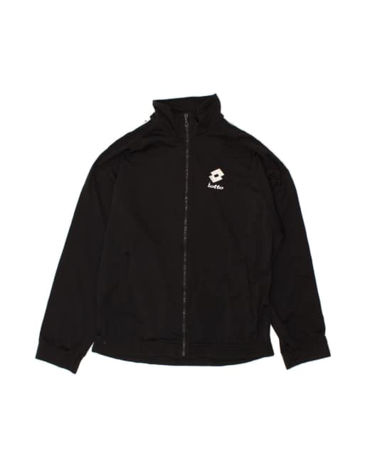 Vintage Lotto Graphic Tracksuit Top Jacket XL In Black