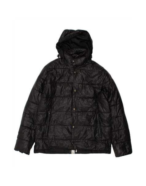 Vintage Lotto Hooded Padded Jacket UK 42 XL In Black - view 1
