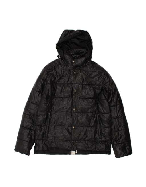 Vintage Lotto Hooded Padded Jacket UK 42 XL In Black