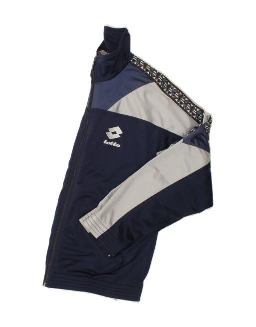 Vintage Lotto Size L Graphic Tracksuit Top Jacket in Navy Blue, 3 of 4
