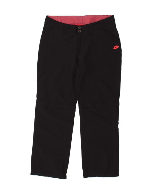Vintage Lotto Size M Straight Casual Trousers in Black