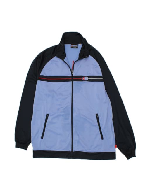 Vintage Lotto Tracksuit Top Jacket 2XL In Blue Colourblock