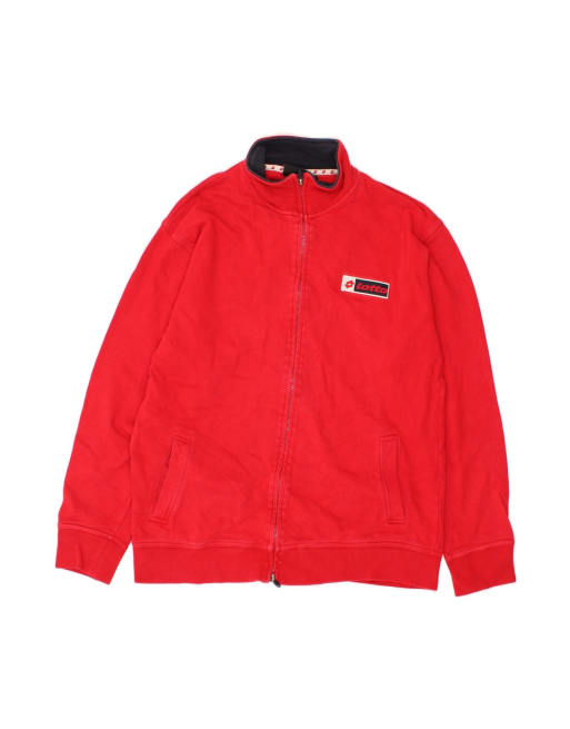 Vintage Lotto Tracksuit Top Jacket 2XL In Red