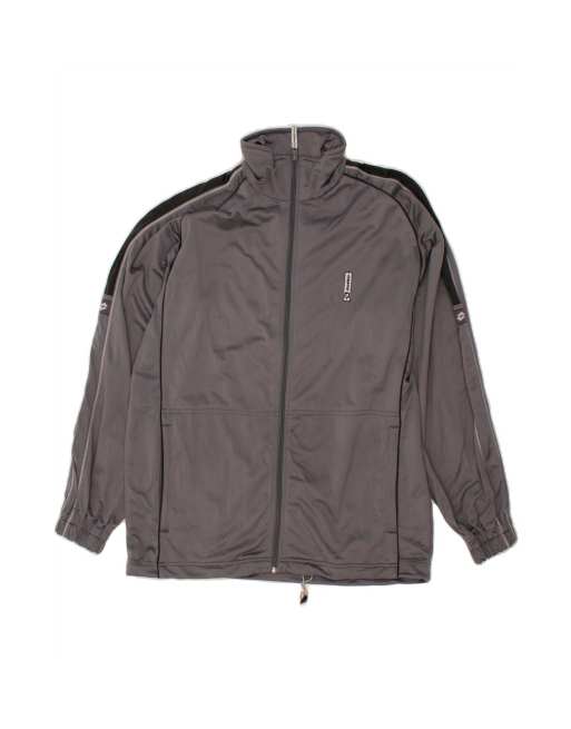 Vintage Lotto Tracksuit Top Jacket Large In Grey Colourblock