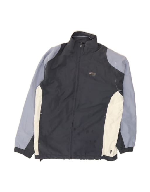 Vintage Lotto Tracksuit Top Jacket Large In Grey Colourblock