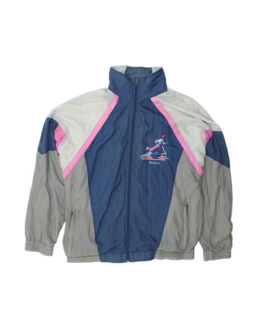 Vintage Lotto Tracksuit Top Jacket Large In Multicoloured Colourblock