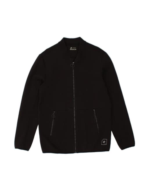 Vintage Lotto Tracksuit Top Jacket Medium In Black