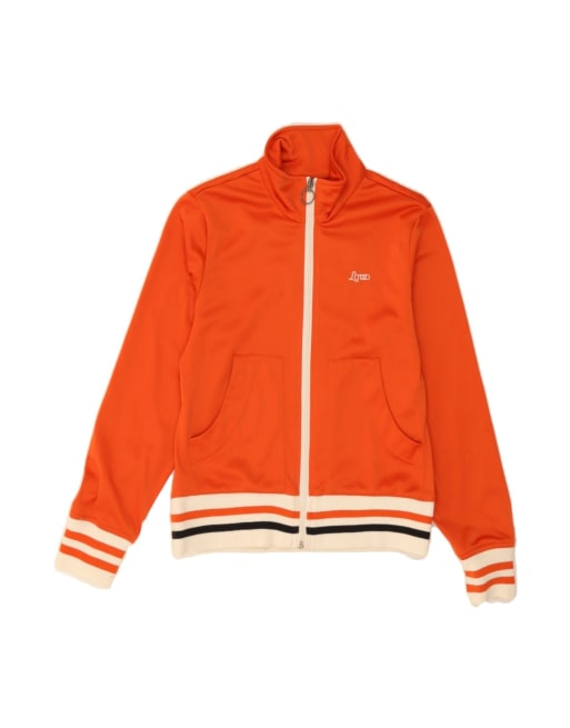 Vintage Lotto Tracksuit Top Jacket UK 10 Small In Orange