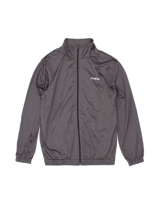 Vintage Lotto Tracksuit Top Jacket UK 16 Large In Grey